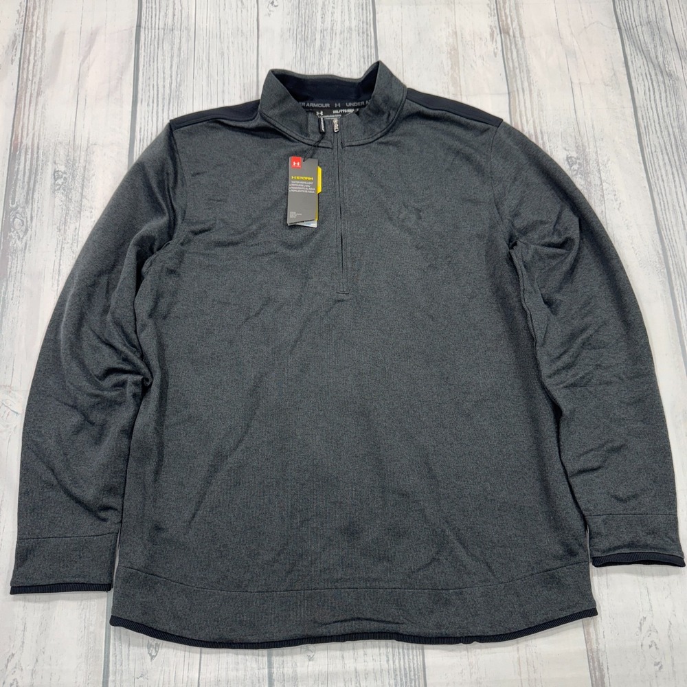 NWT Under Armour Storm 1/4 Zip Sweater 2XL Gray Coldgear UA Mens
